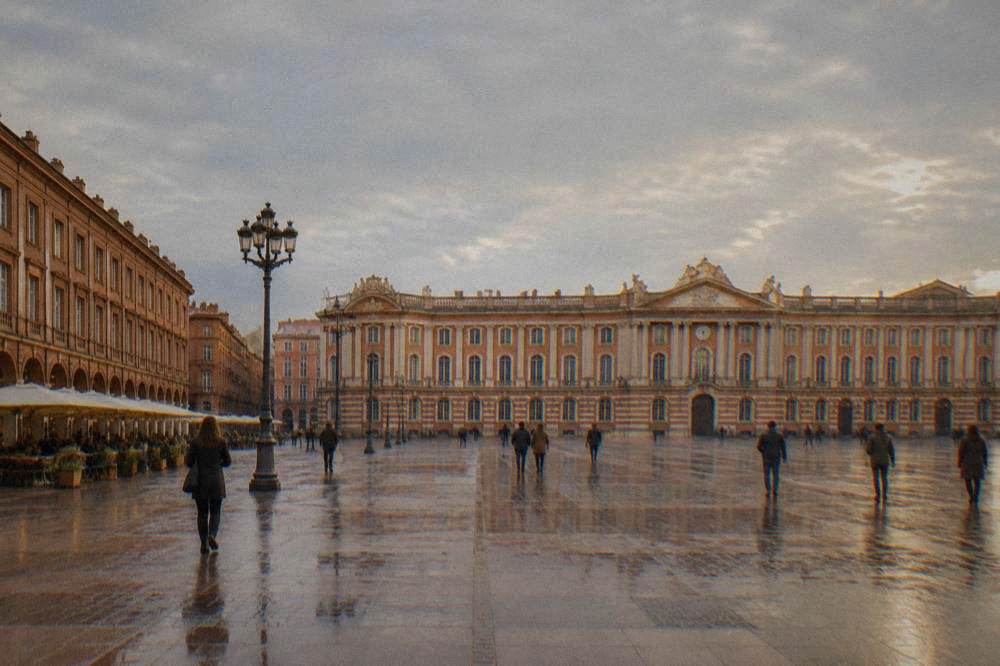 A gallery hall with sculptures in a Toulouse fine arts museum