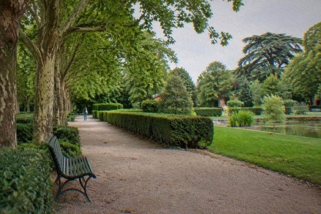 Paths and lawns of the Jardin des Plantes
